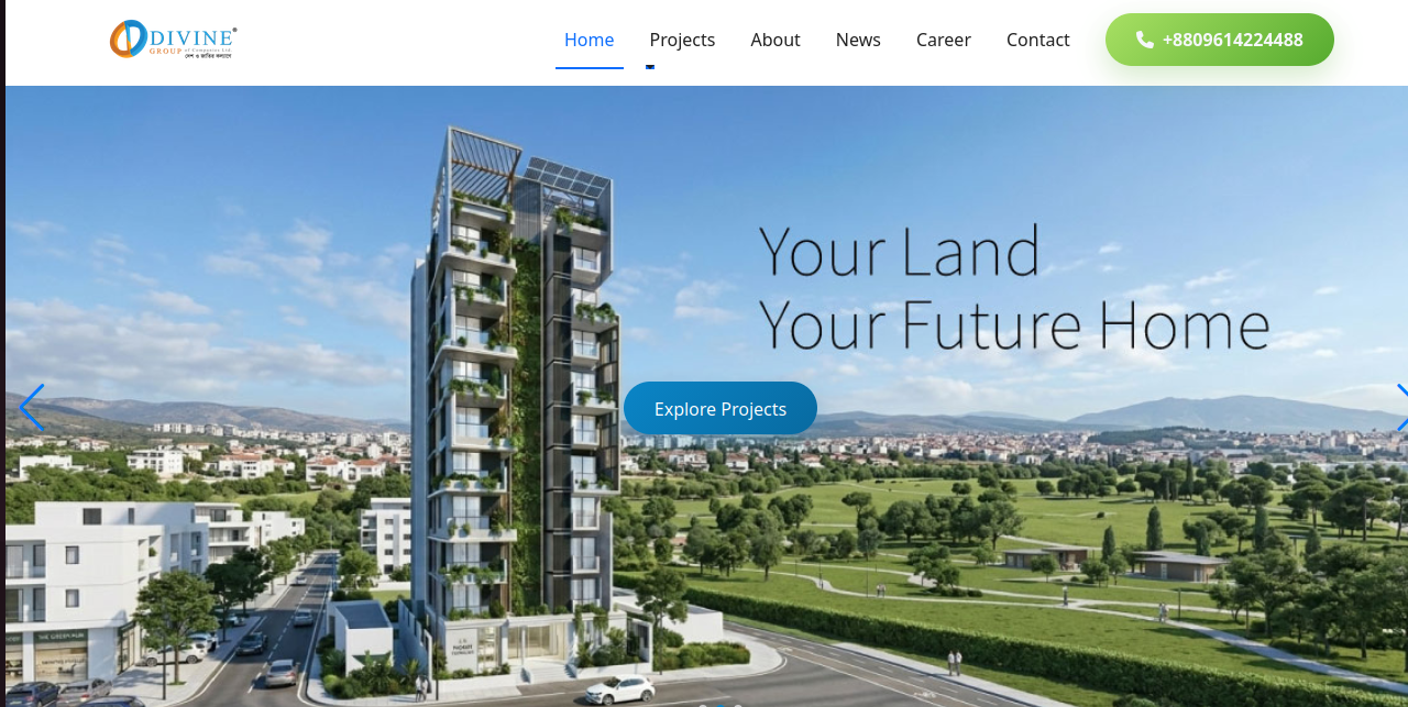 “Modern corporate landing page UI”