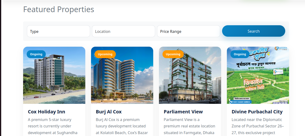 “Real estate and investment projects showcase”